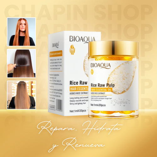 Serum Capilar de Arroz BIOAQUA™ | Belleza Natural en Cada Cápsula