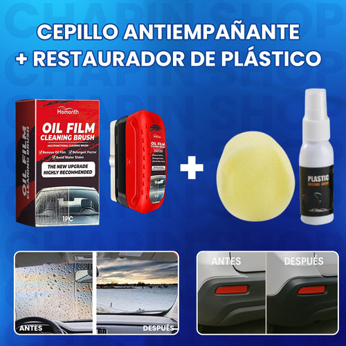 Cepillo Antiempañante + Restaurador de Plástico ClearView™
