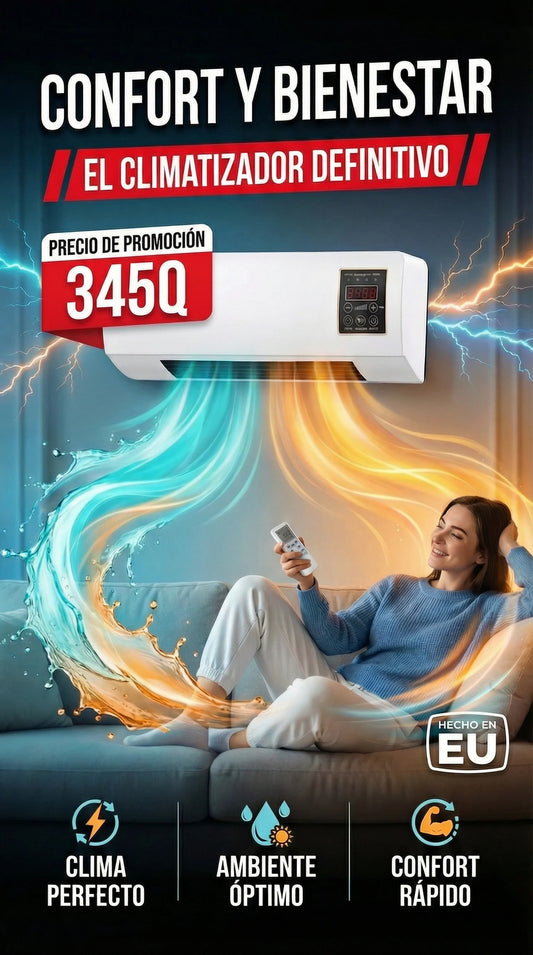 Calentador Eléctrico de Pared con Calor Inmediato para el Hogar (Frío y Calor)